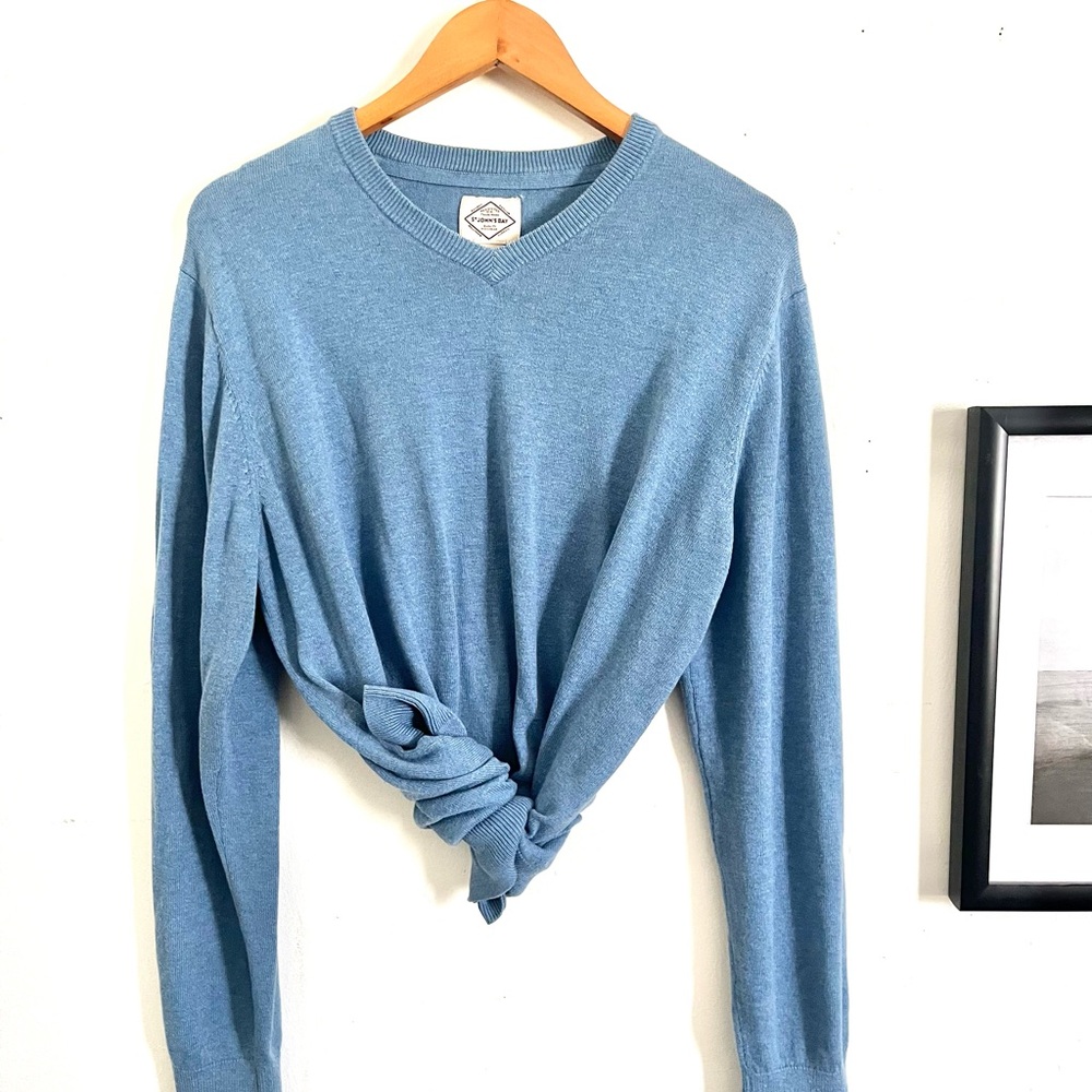 St. John's Bay Sky Blue V-Neck Sweater